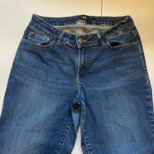 Women's Lee Modern Series Denim Jeans Size 12 Long  5 Pocket Straight Leg Casual